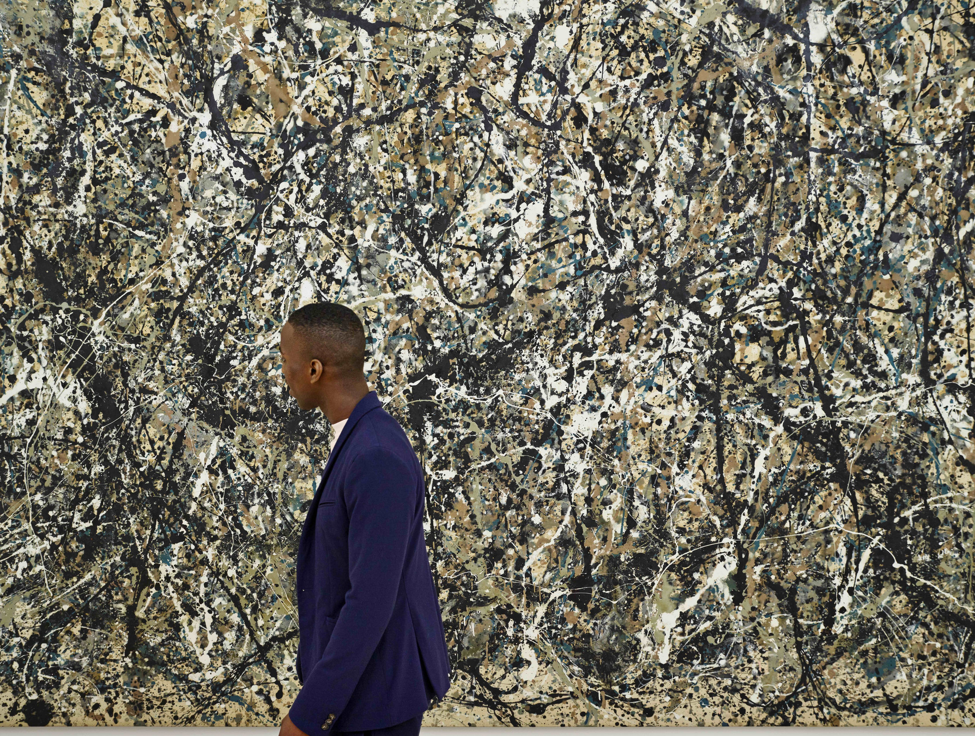 Photo: Noah Kalina. Shown: Jackson Pollock. One: Number 31, 1950 (detail). 1950. Oil and enamel paint on canvas. Sidney and Harriet Janis Collection Fund (by exchange). © 2019 Pollock-Krasner Foundation/Artists Rights Society (ARS), New York